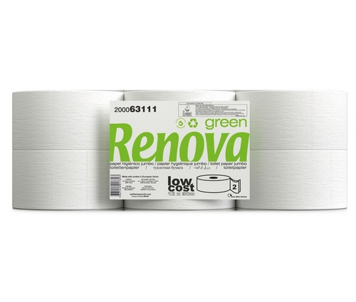 Papel Hig.Jumbo Renovagreen 2fls 90mts saco c/12r