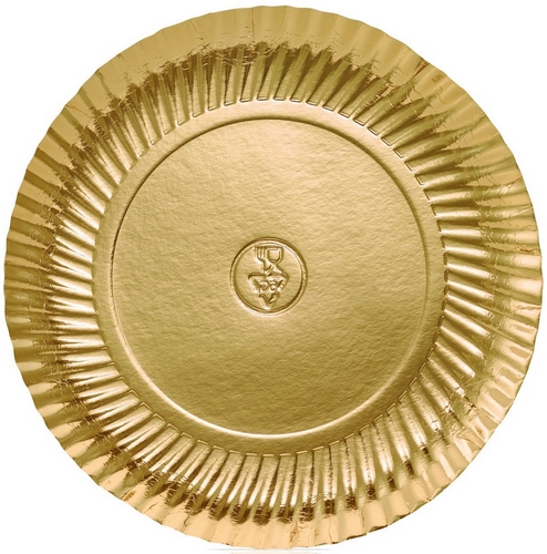 Prato Cartolina Ouro Euro N6 27,5cm Pack 100