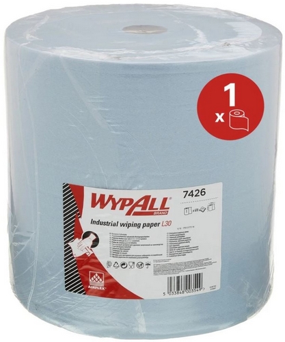 Rolo Industrial Azul Wypall L30 37X38  670Ser 3Fls  (Kimb)