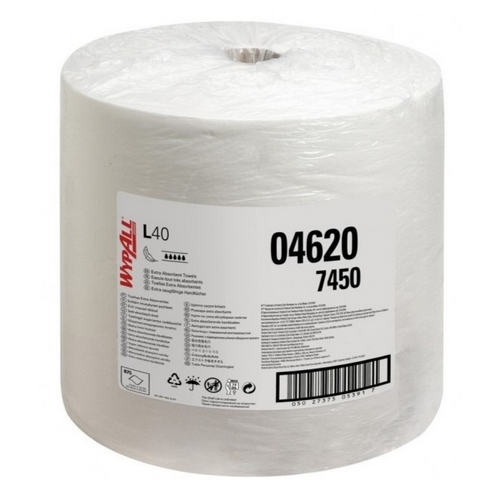 Rolo Industrial WypAll L40 Branco 1x875ser 31x32cm