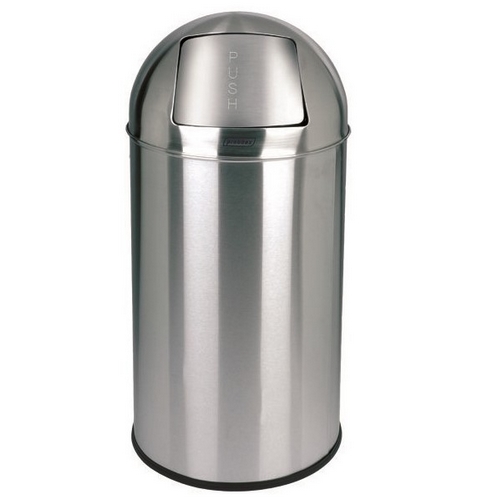 Papeleira Push 40Lt Inox Brilhante