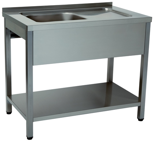 Bancada Inox 1200X600X850Mm C/Cuba