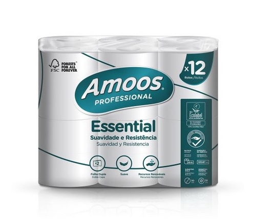 Papel Hig. Domstico Essential 2Fl 24mts P/12 S-108R