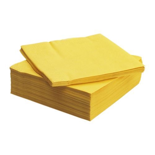 Guardanapos 40X40 Amarelo 2Fls Cx24Px50=1200Ser Amoos